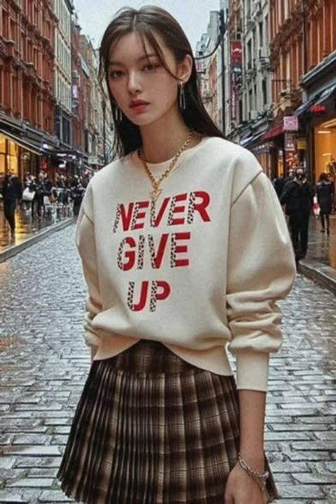 正韓拼色英字大學T上衣-148 (1)