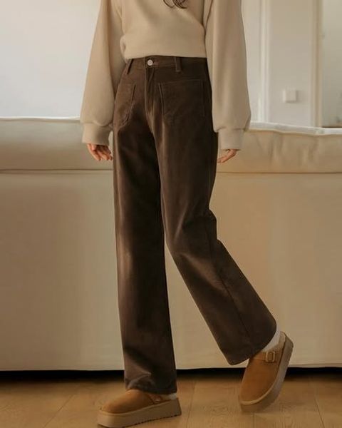 正韓內腰鬆緊彈性直筒色褲 $1180