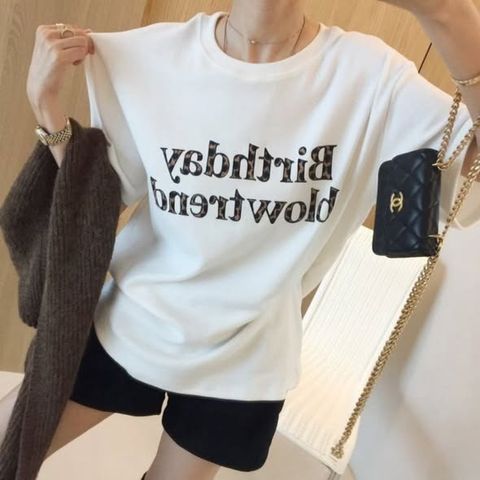 正韓豹紋英字上衣 $590 (1)