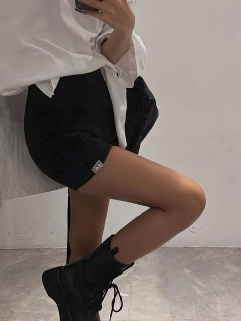 正韓百搭刷毛羅紋短褲內搭褲-118 (2)