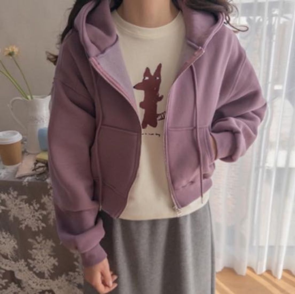 正韓挺版厚磅棉連帽外套 $1280 (3)