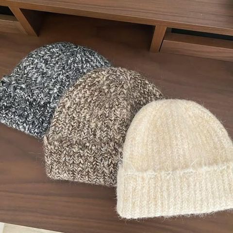 正韓好搭配灰色針織毛帽 $590 (1)