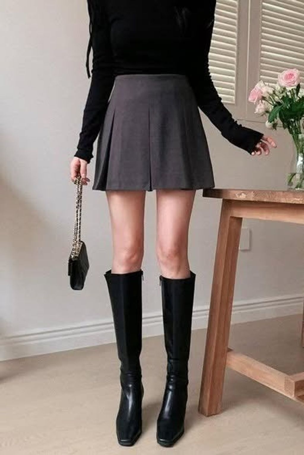 正韓超顯修長百褶褲裙｜$1080 (2)