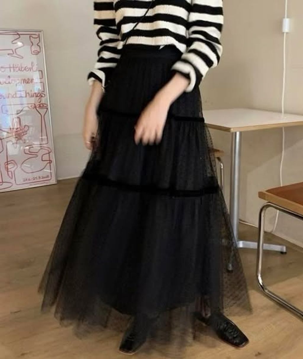 正韓點點氣質紗裙 $1180 (1)