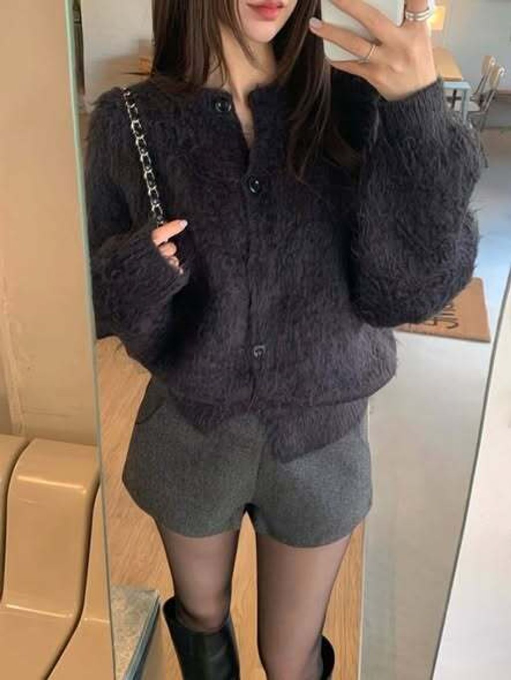 正韓日常好搭配毛毛罩衫上衣｜$990 (1)