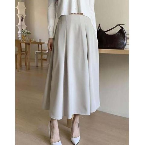 正韓A字百褶長裙 $980