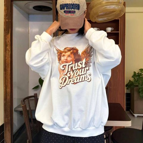 正韓甜美小天使👼長版大學T上衣$795 (1)