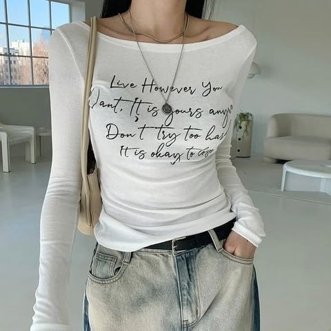 正韓彈性韓風上英字衣 $495 (1)