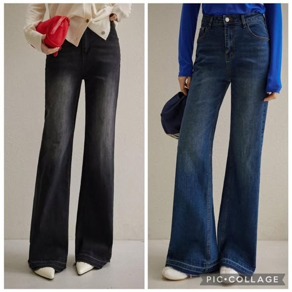 正韓褲管毛鬚靴型修長牛仔褲 $1180 (1)