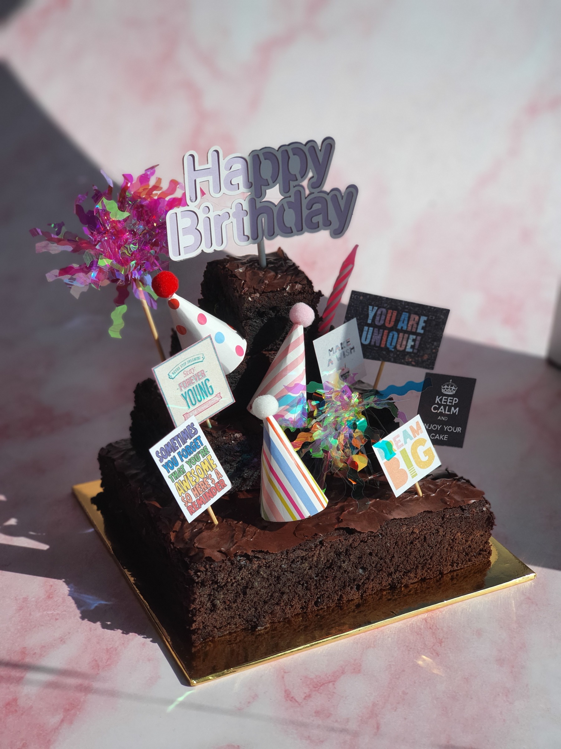 Easiest Ever Brownie Birthday Cake Idea - Cupcakes and Cutlery