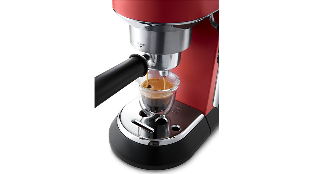 Delonghi dedica style red pump coffee machine features 5