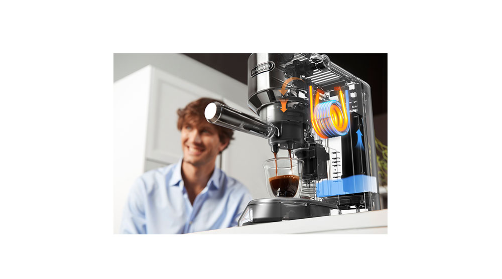 Delonghi dedica style pump coffee machine core technology features 1