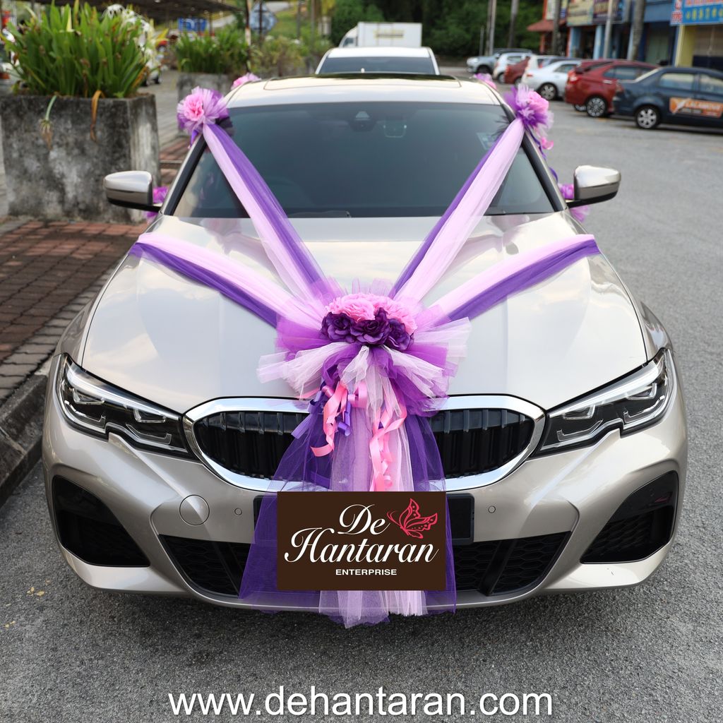 Customizable Purple Pink BMW 330i Wedding Car Decoration – De Hantaran