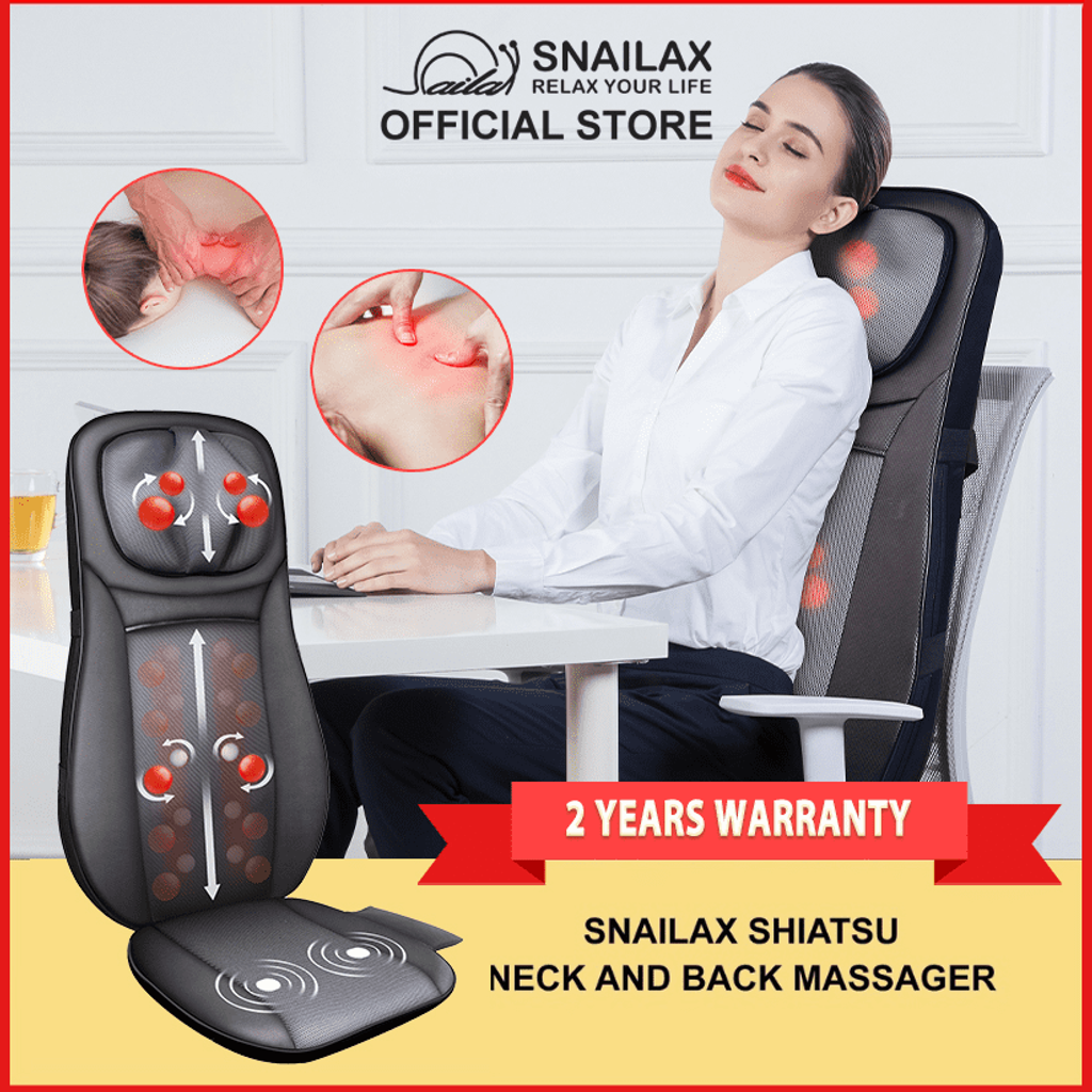Snailax Shiatsu Neck Back Massager Massage Pillow electric sl-618n