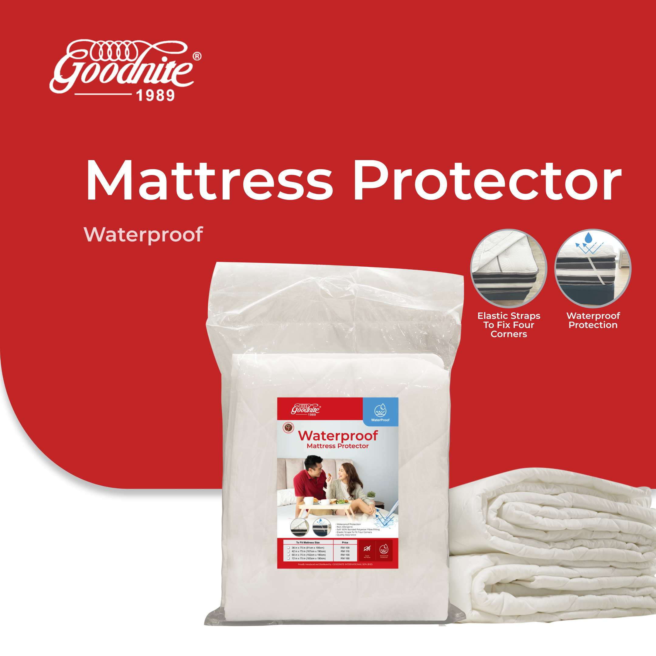 Waterproof Mattress Protector  M