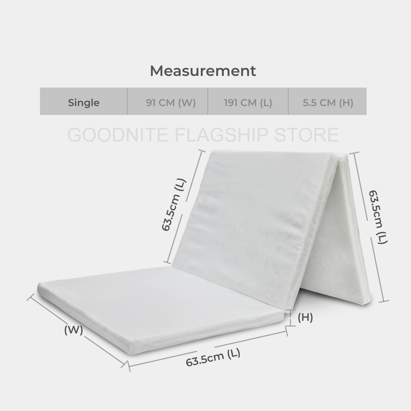 Goodnite Ocean Foldable Mattress (2 Inch) – Goodnite Outlet