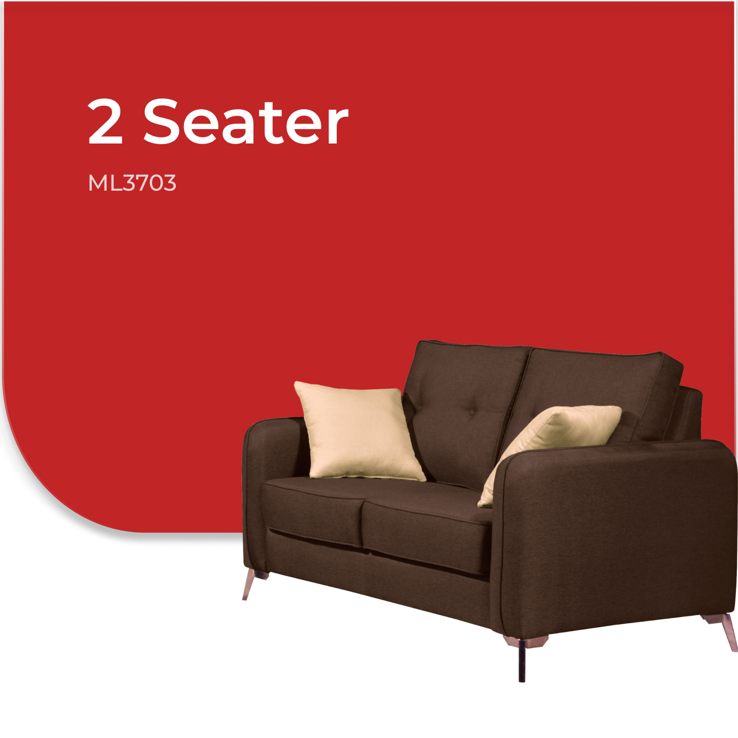 Goodnite Fabric Sofa (ML3703), 1 Seater/ 2 Seater/ 3 Seater/ 2+3 Seater, 3  Years Warranty – Goodnite Outlet