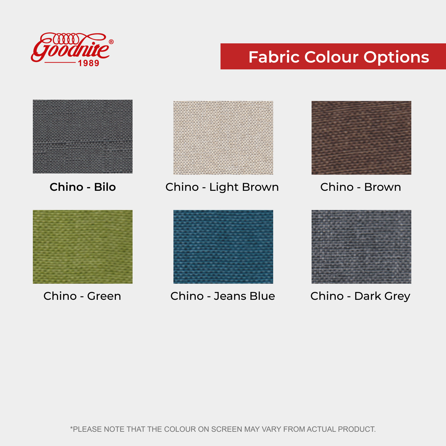 Fabric Colour - 6 Chino