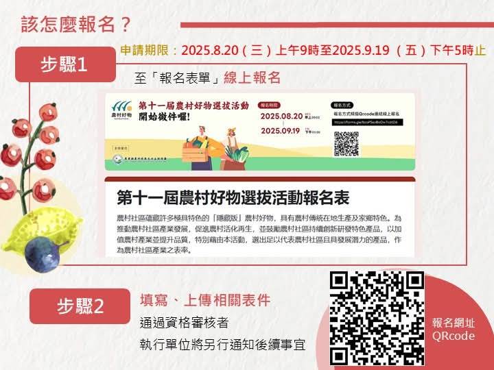 第十一屆農村好物選拔讓好物被看見_農業部農村發展及水土保持署6