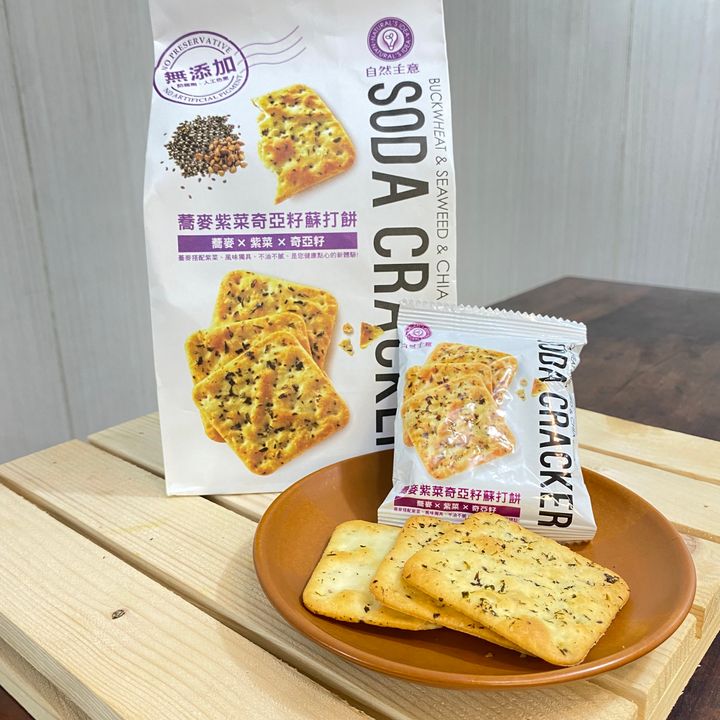 蕎麥紫菜奇亞籽蘇打餅【自然主意】圖1