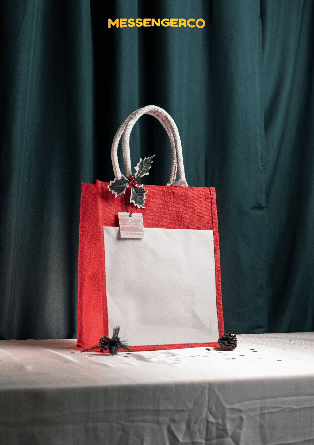 new year gift item jute bag red