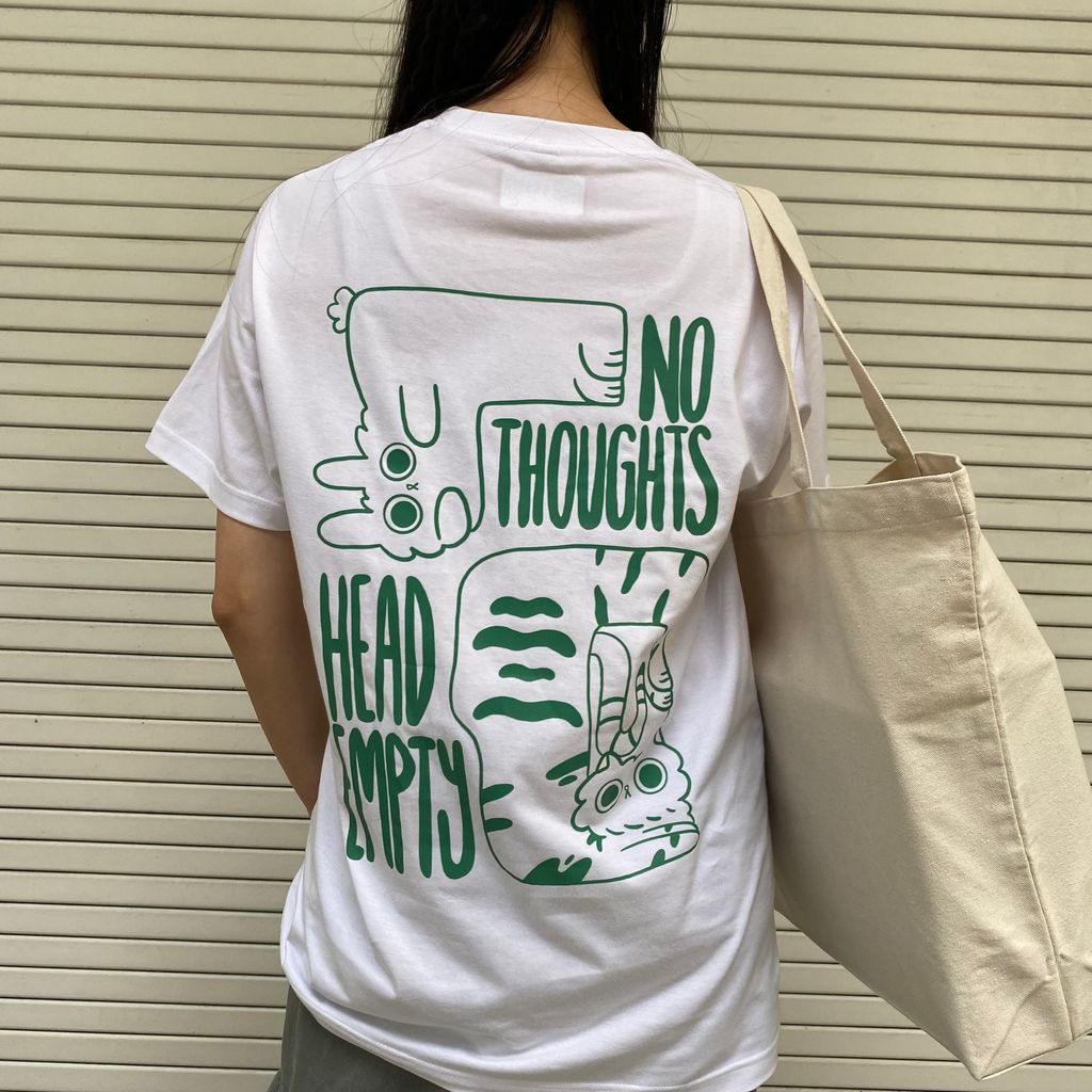 No Thoughs Head Empty (Green) Back Design