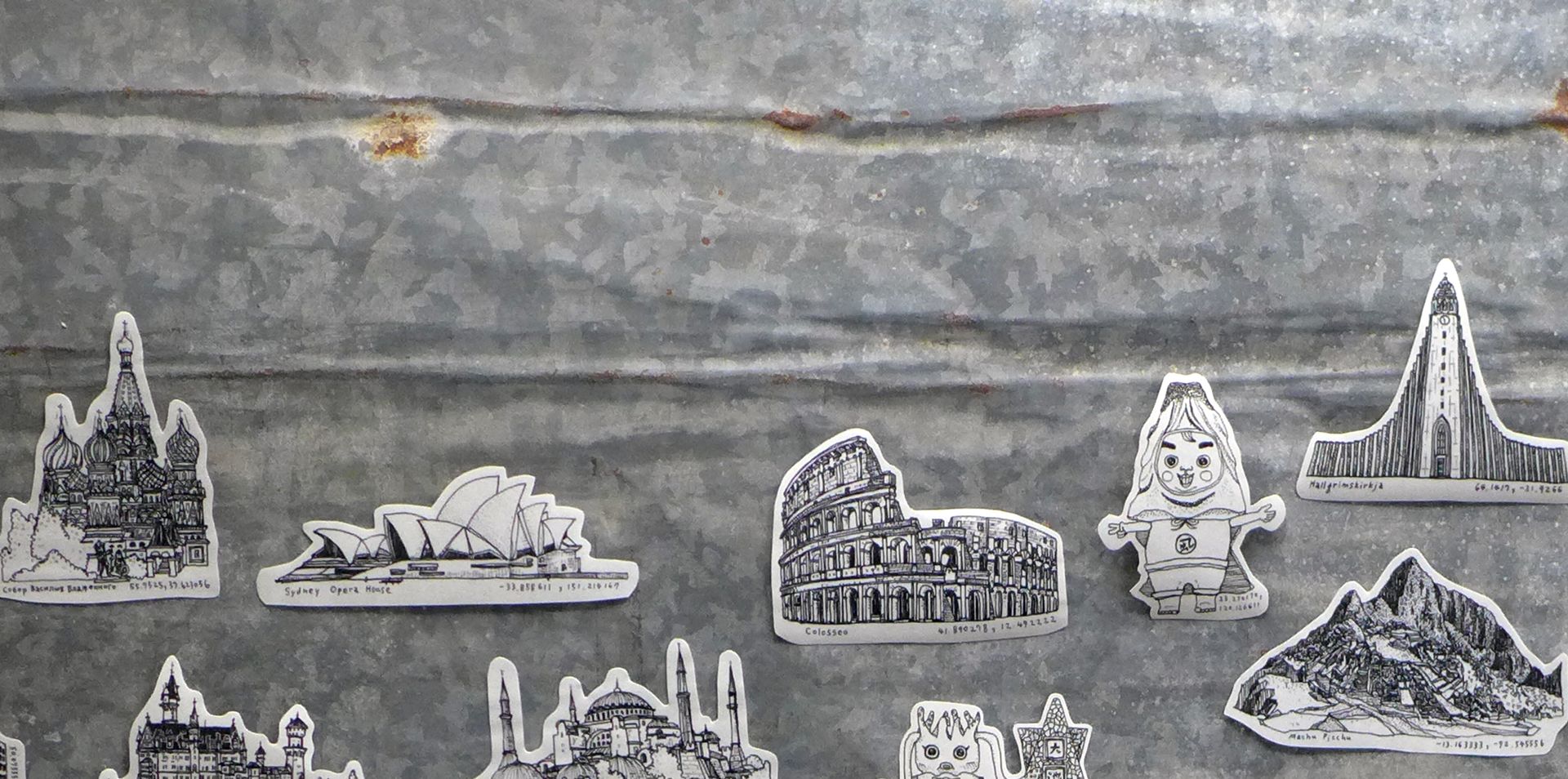 插畫小農 Hsiaoyu_Illustration | handmade stickers set