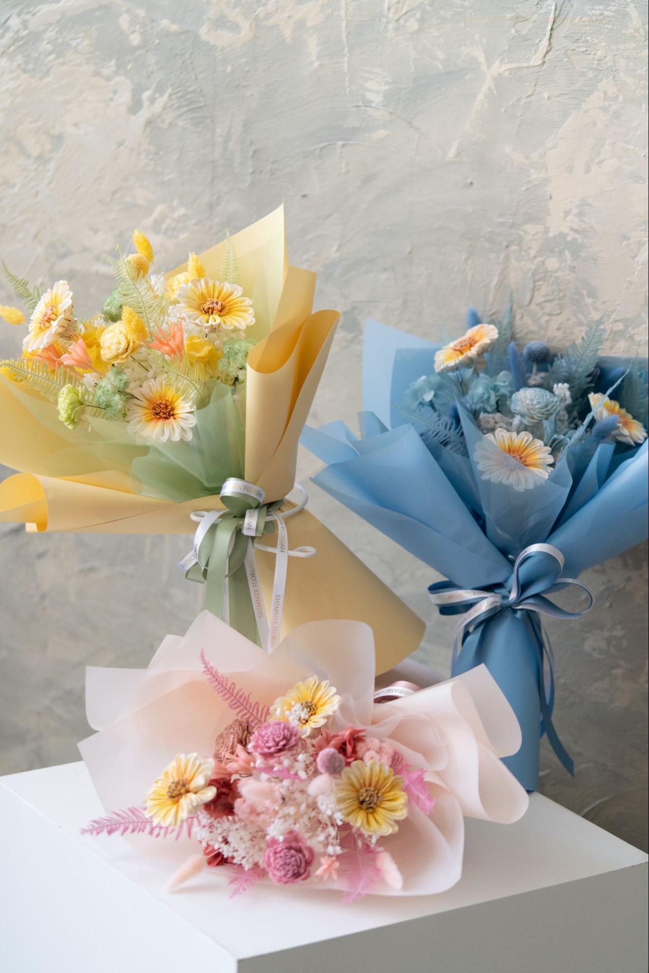 太陽花香氣花束