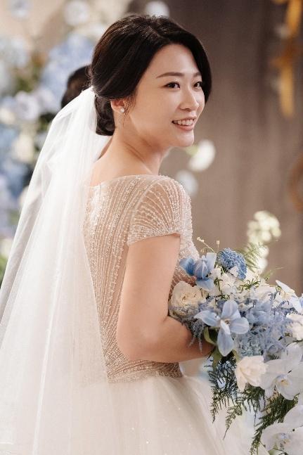 藍色系鮮花捧花