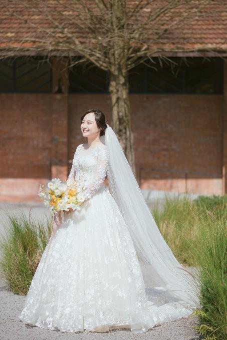 黃色系鮮花捧花