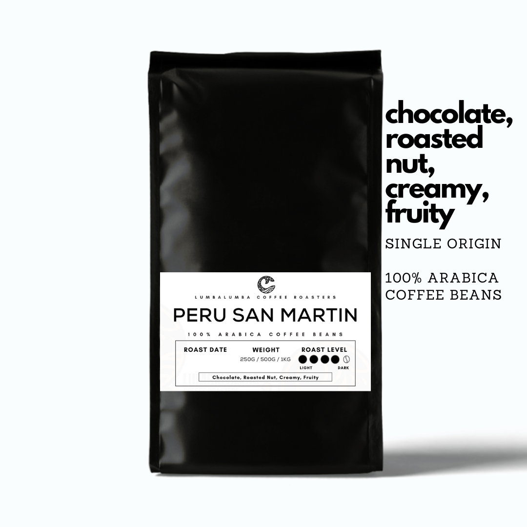 peru san martin bag label
