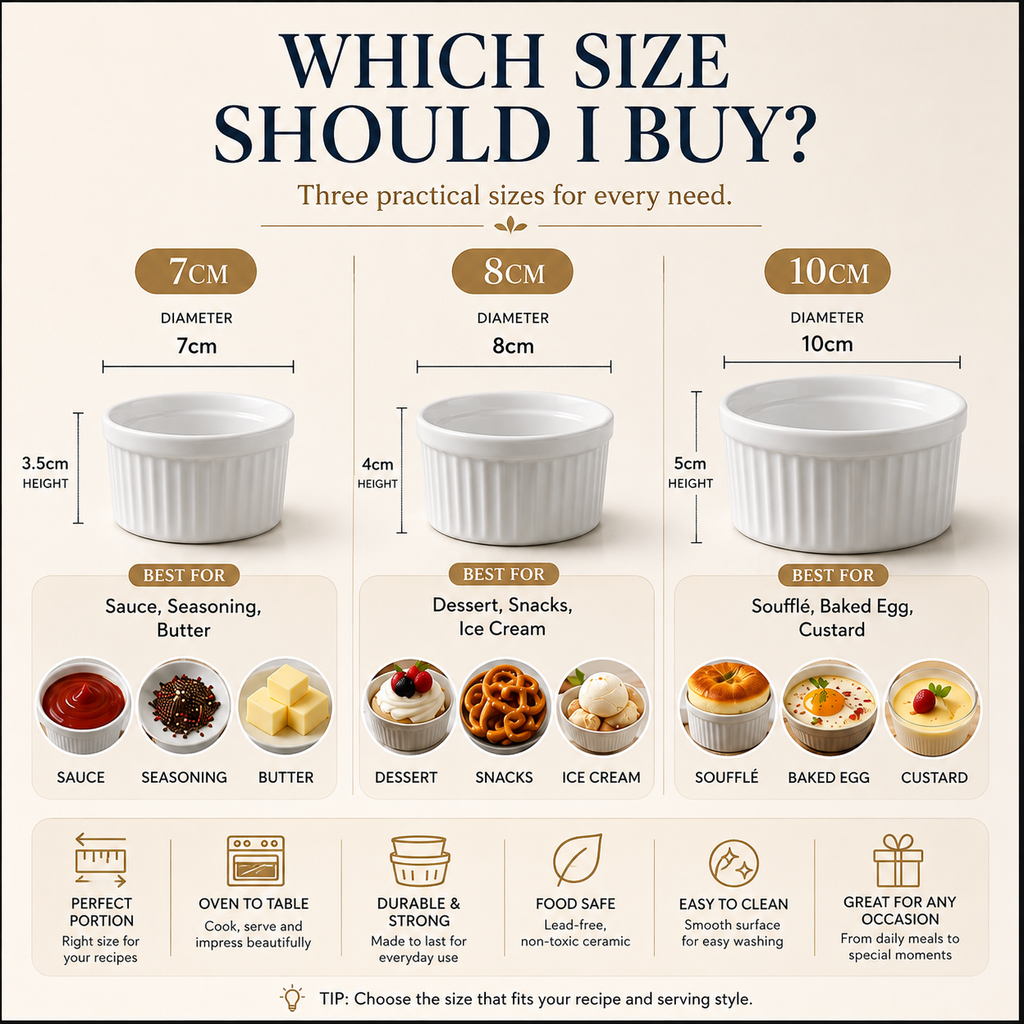 RAMEKIN Porcelain - Size To Buy