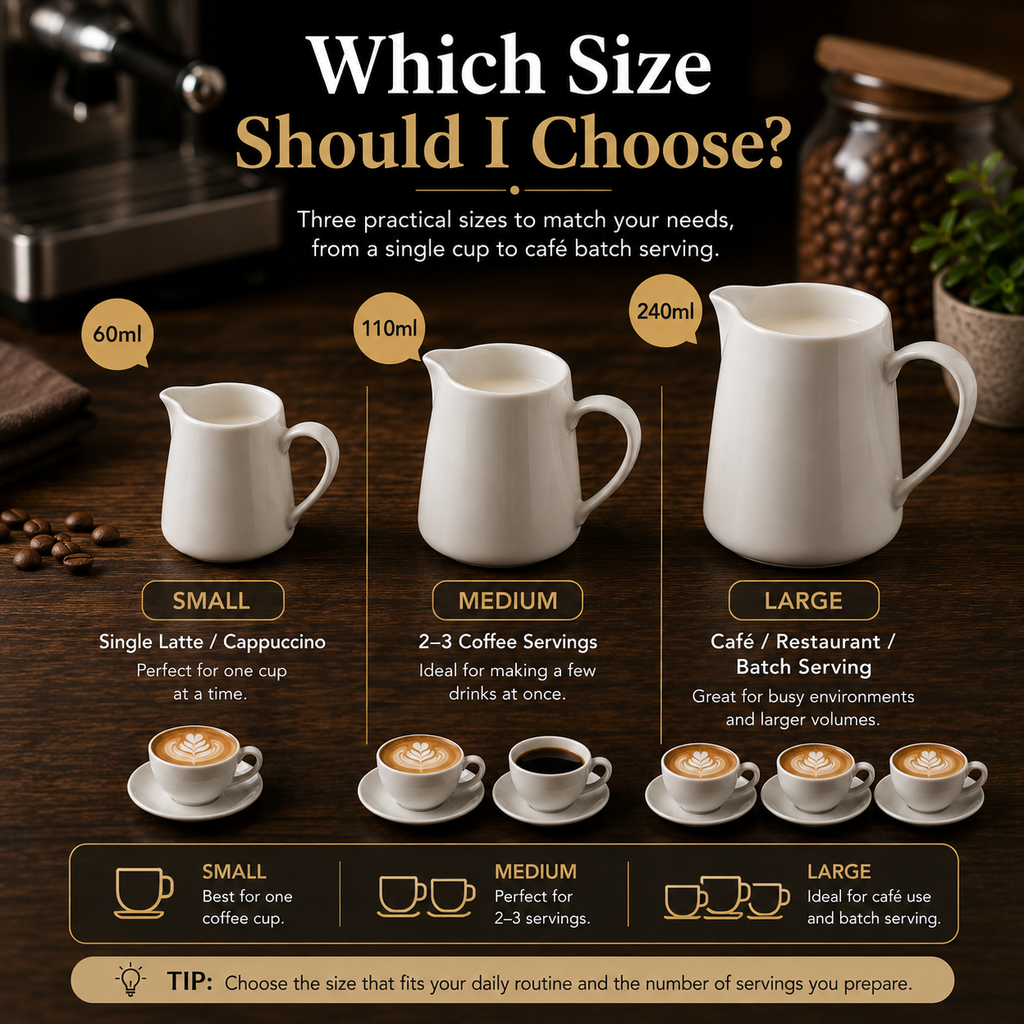 MILK JUG - Size to Choose