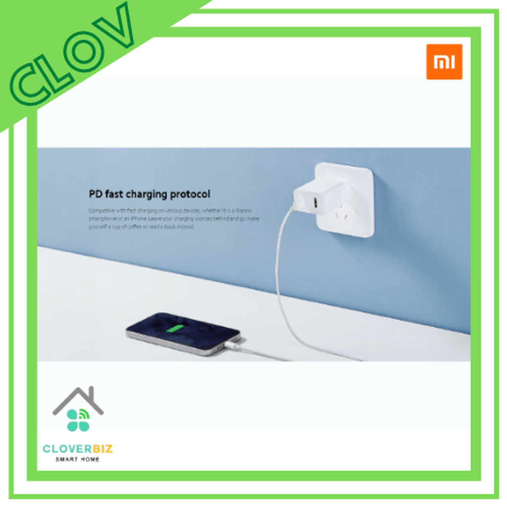 Xiaomi Wall Charger with Dual Output Ports Type-A & Type-C Fast Charging  (33W) (5)