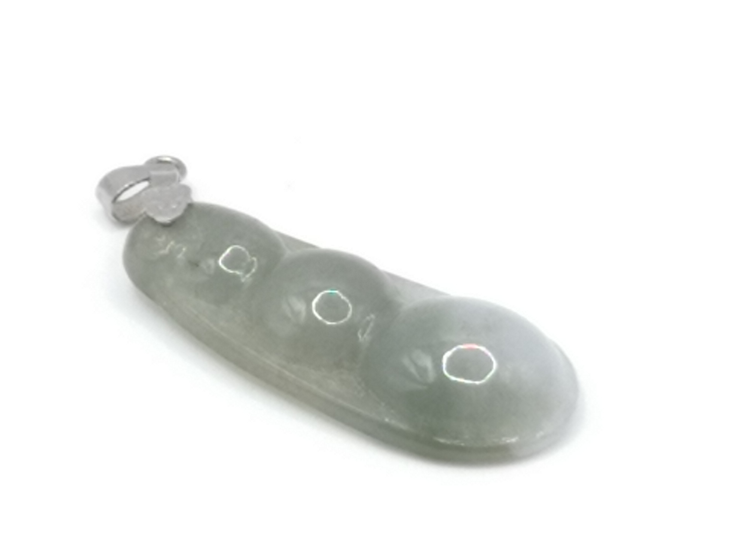 🍀 P020 - Natural Serpentine Jade Pendant 天然岫玉福豆吊坠