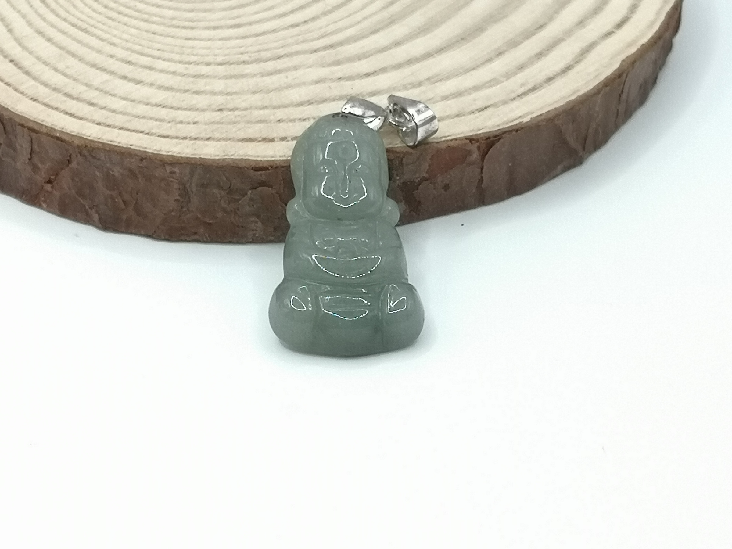 🍀 P071 - Natural Jade Baby Buddha Pendant 天然翡翠玉宝宝佛吊坠