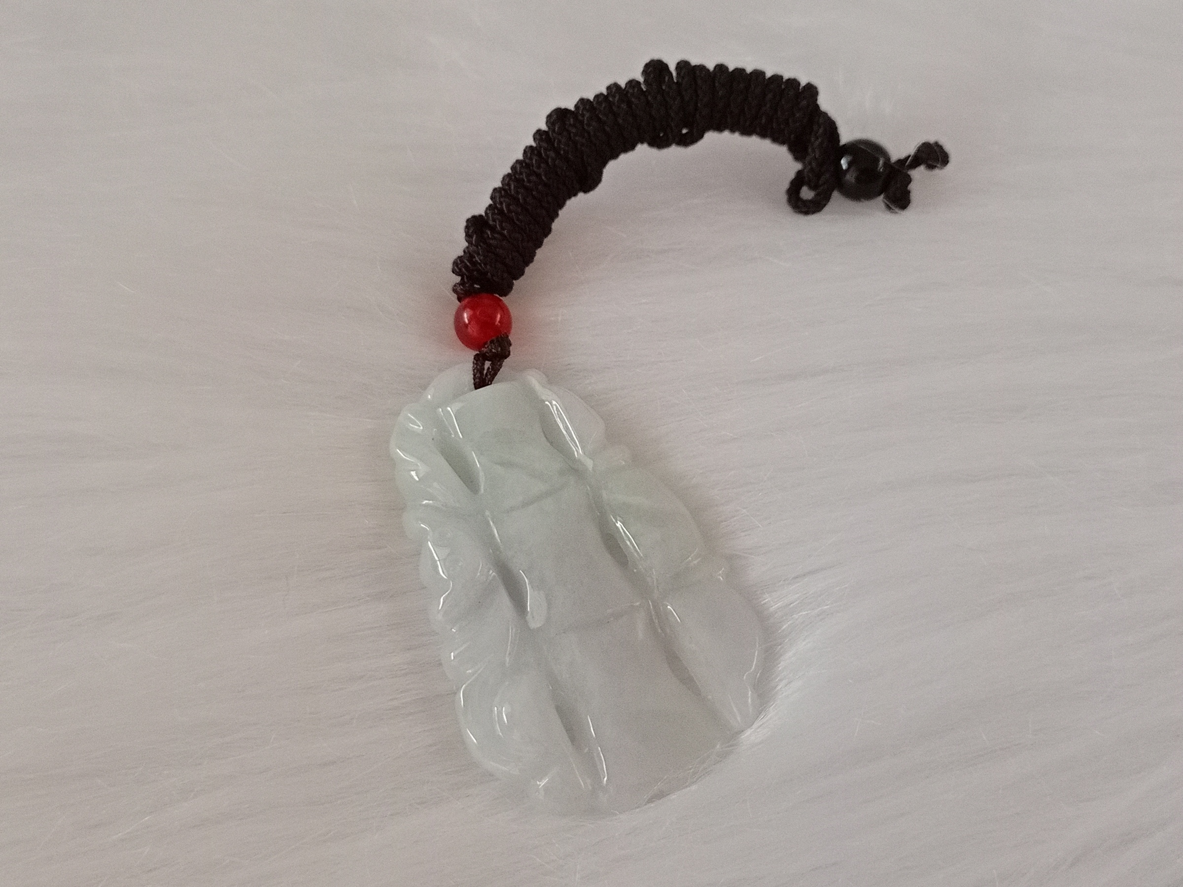 🍀 P165 - Natural Myanmar Jadeite Jade Pendant With Necklace Rope 天然缅甸翡翠A货 