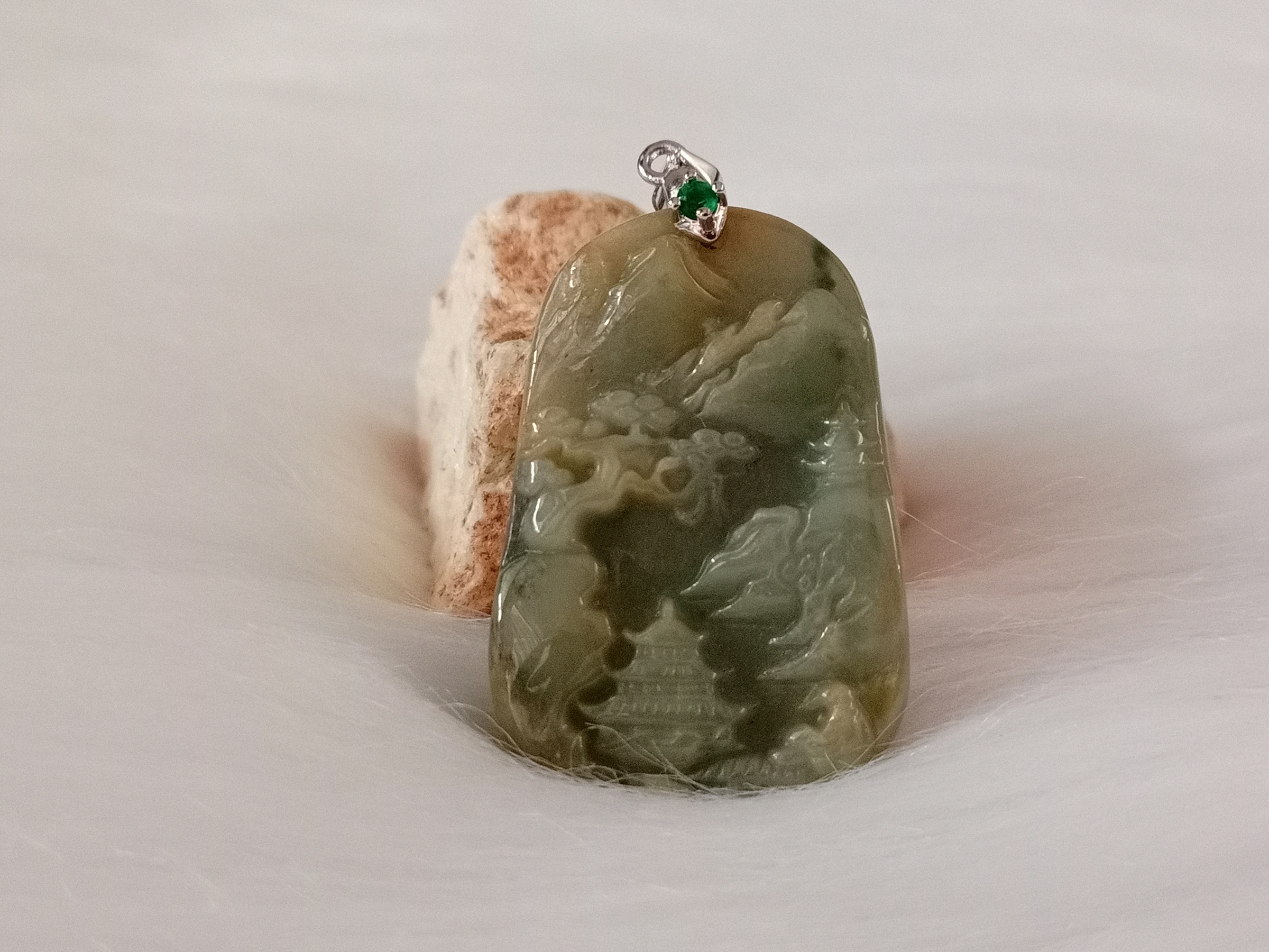 🍀 P223 - Natural Myanmar Jadeite Jade Pendant 天然缅甸翡翠A货黄绿蓝 