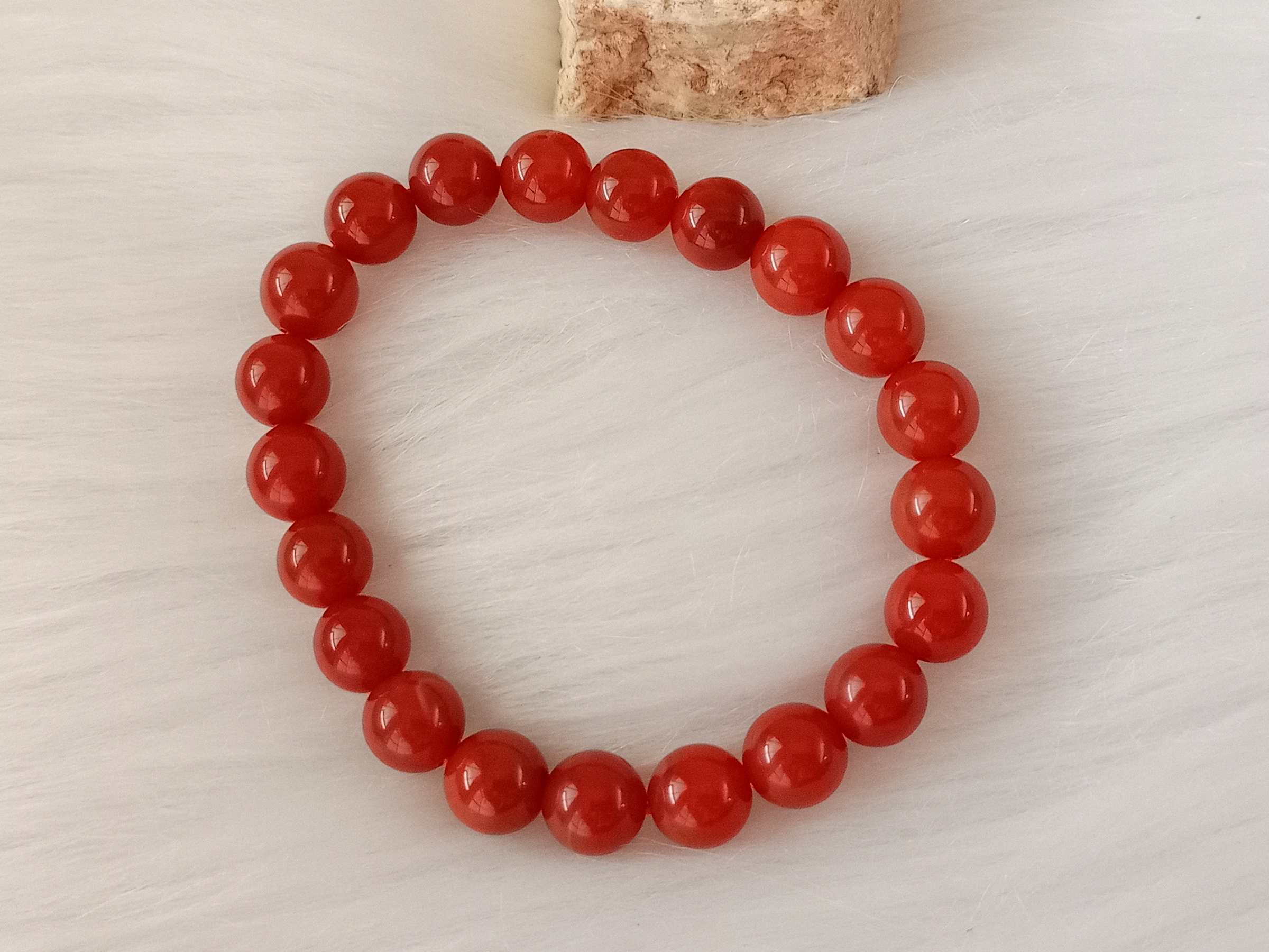 🍀 C145 - Natural South Red Agate Bracelet 9mm 天然南红玛瑙手串 9mm