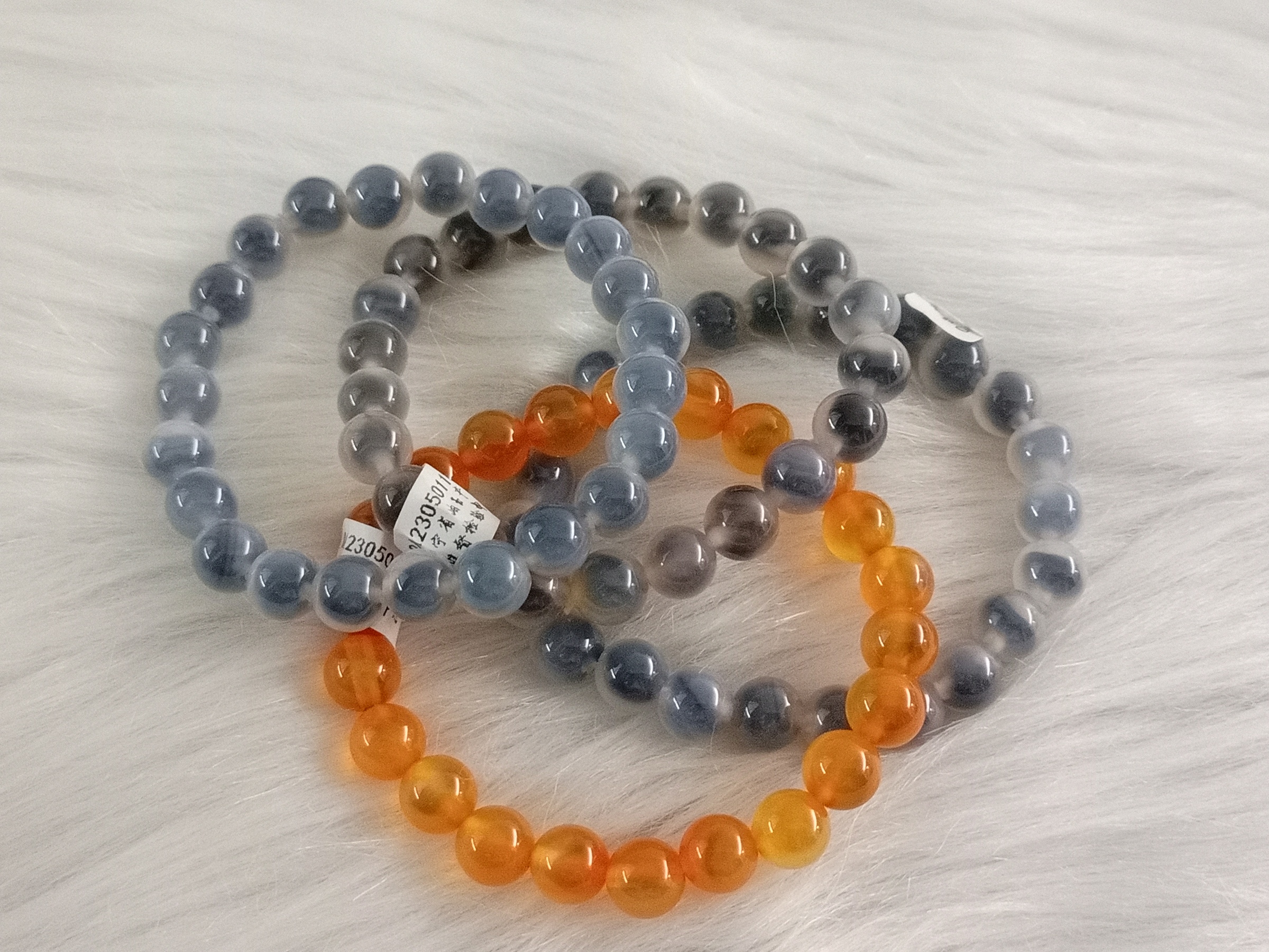 🍀 C153 - Natural Agate Chalcedony Bracelet 8mm (with certificate) 天然糖心玛瑙玉髓手串 手链 8mm (附证书)