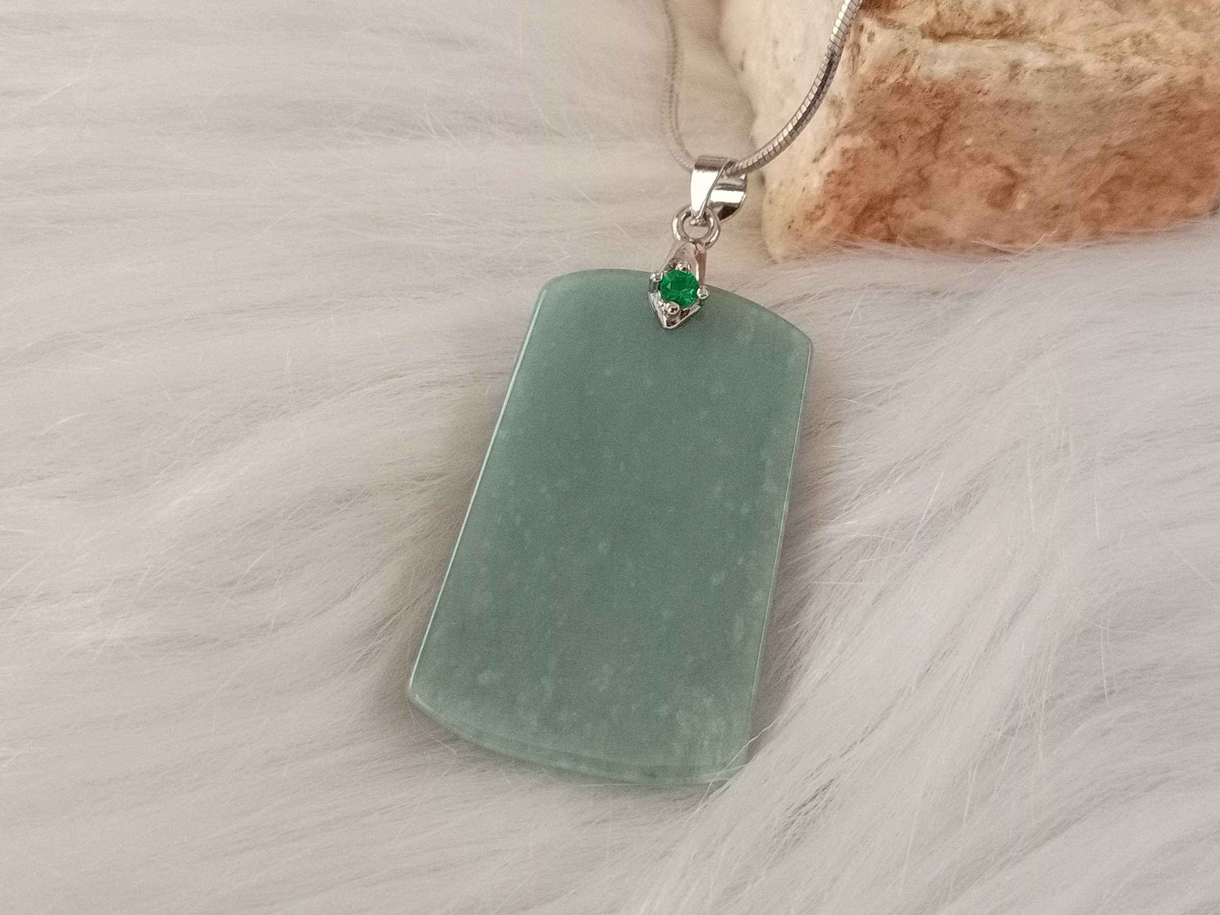 🍀 P391 - Natural Jadeite Jade Pendant 天然翡翠A货 