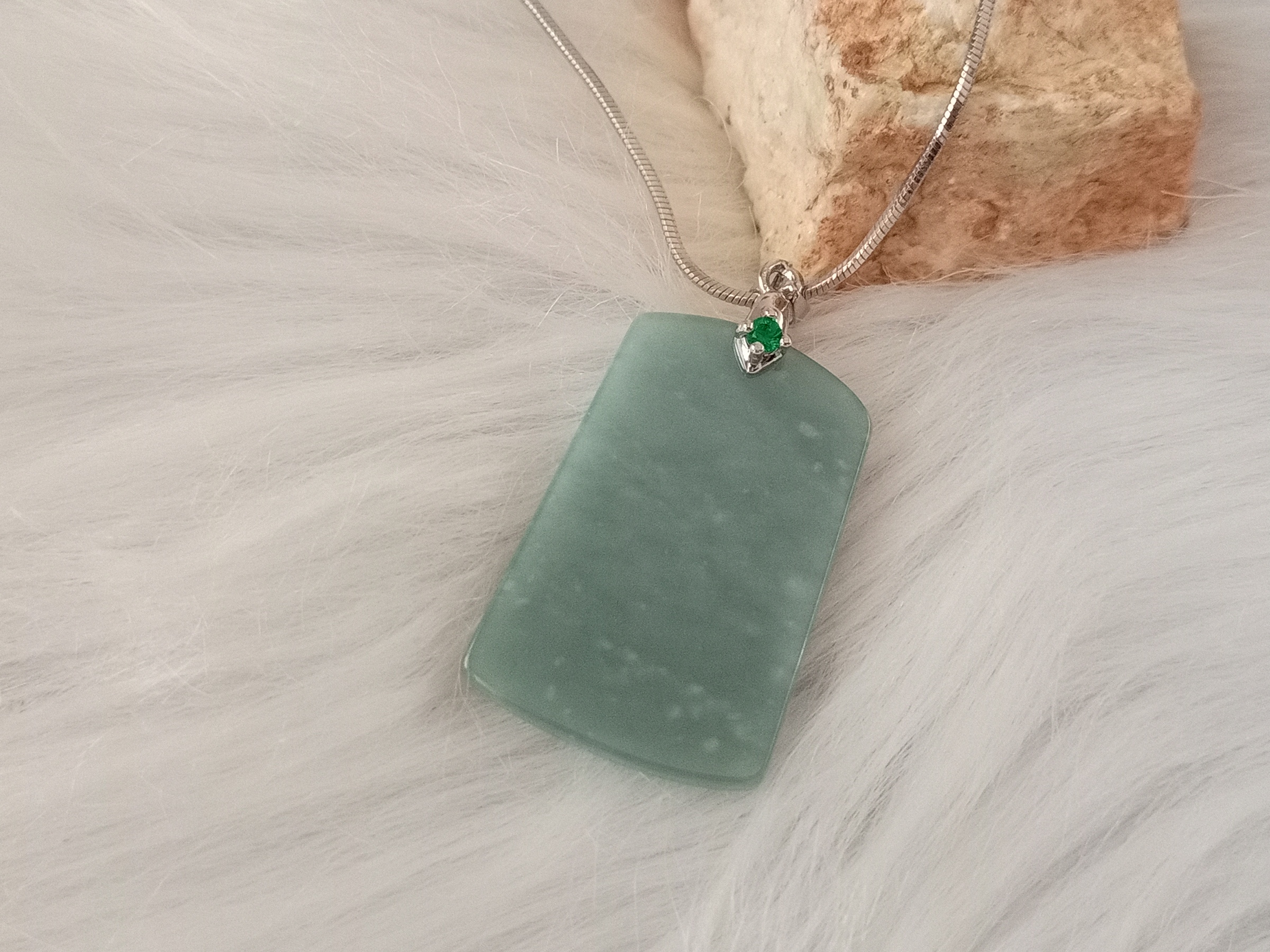 🍀 P392 - Natural Jadeite Jade Pendant 天然翡翠A货 