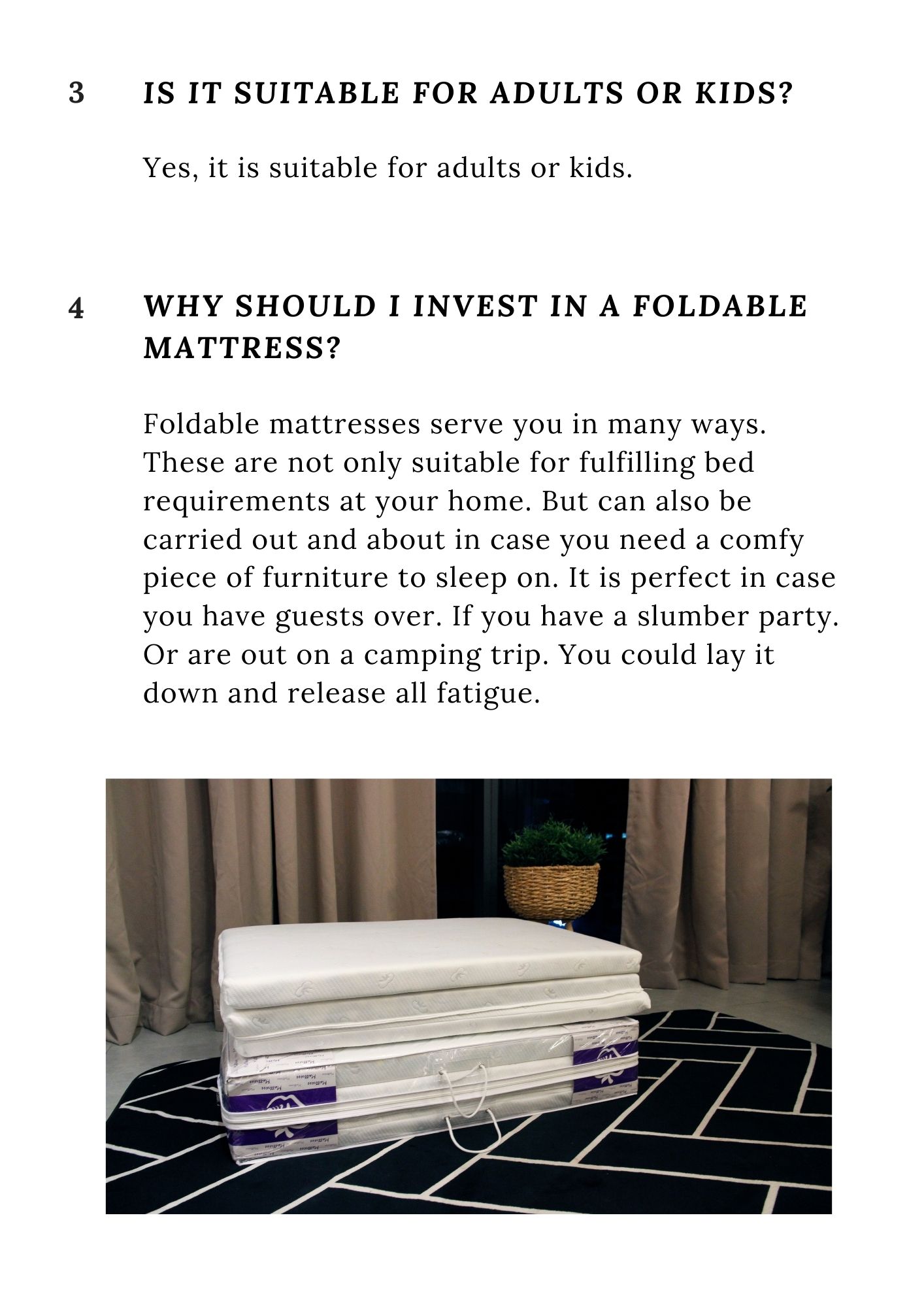 Foldable Mattress FAQ
