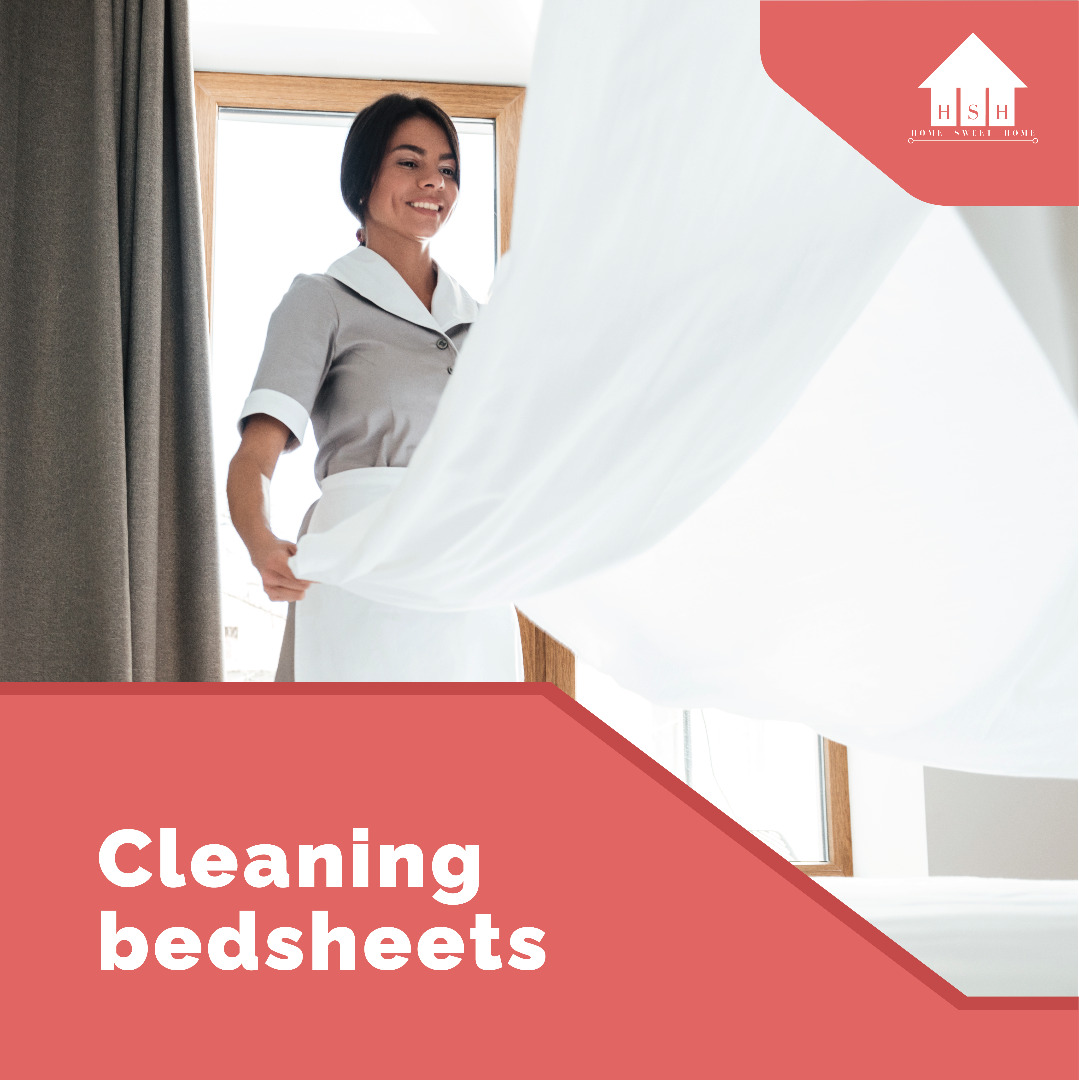 Cleaning bedsheets