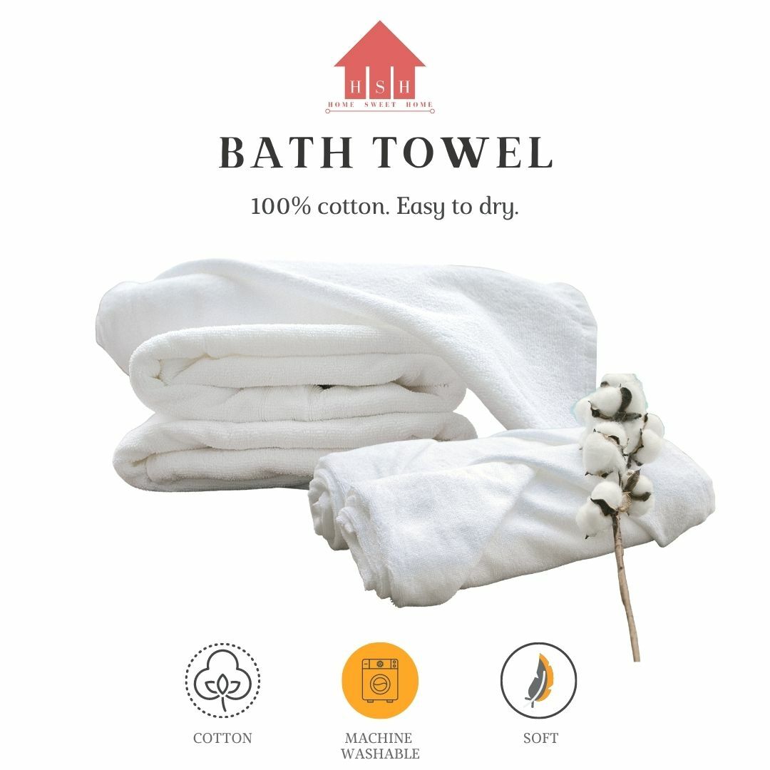 Home Sweet Home 6-Piece 650 GSM Cotton Bath Towel Set - Beige