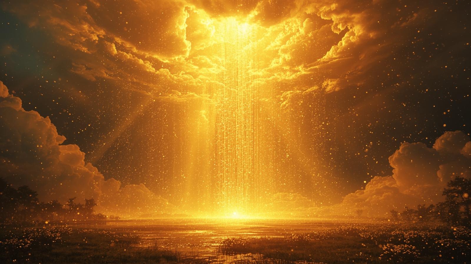 黃金雨招財儀式