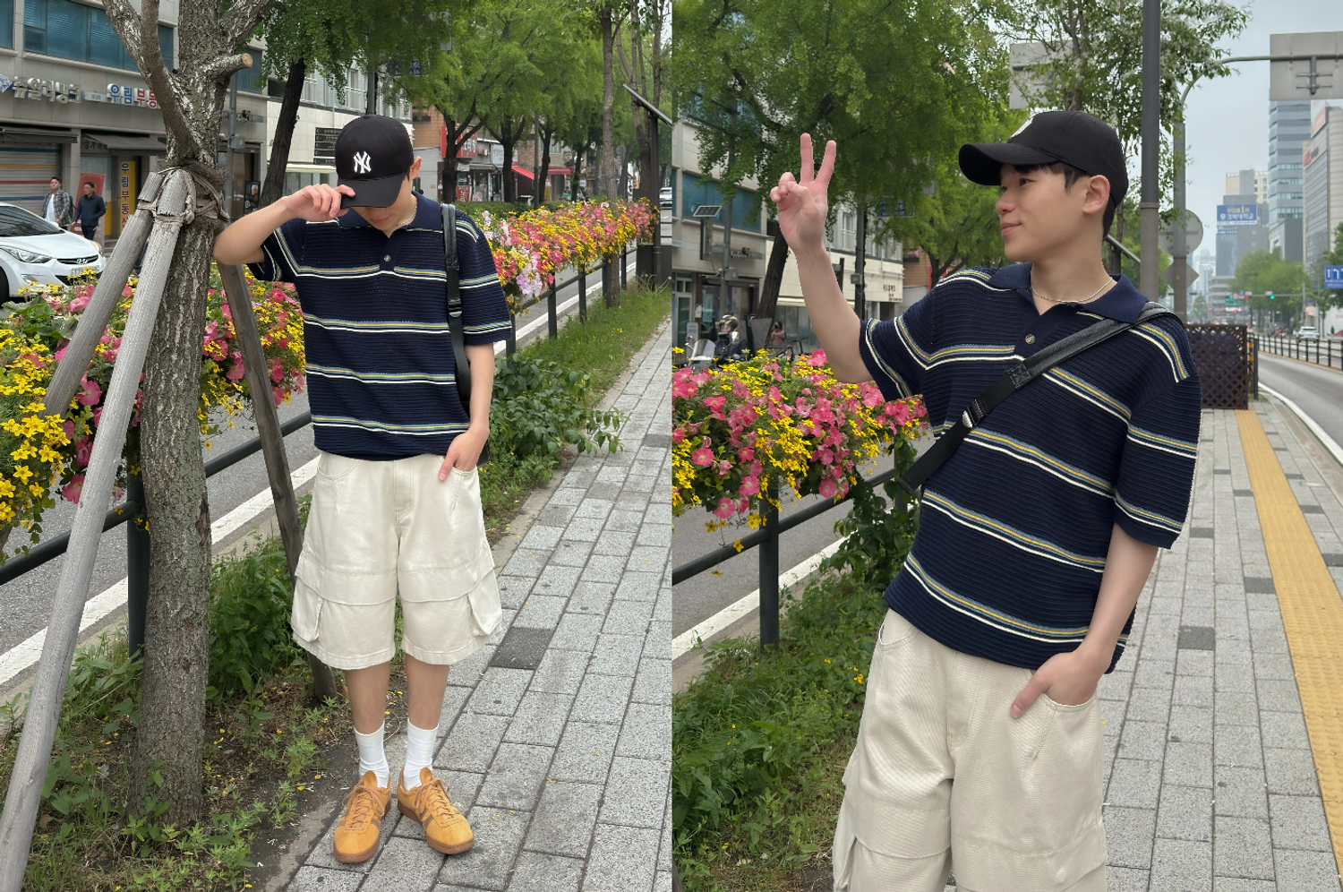 OPPA KOREA - 正韓男裝 | CROCHET STRIPE COLLAR KNIT