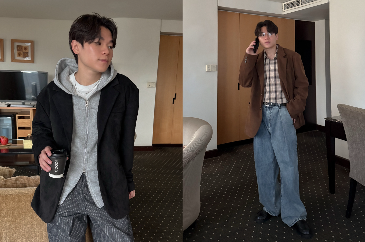 OPPA KOREA - 正韓男裝 | DART RELAXED SUEDE BLAZER