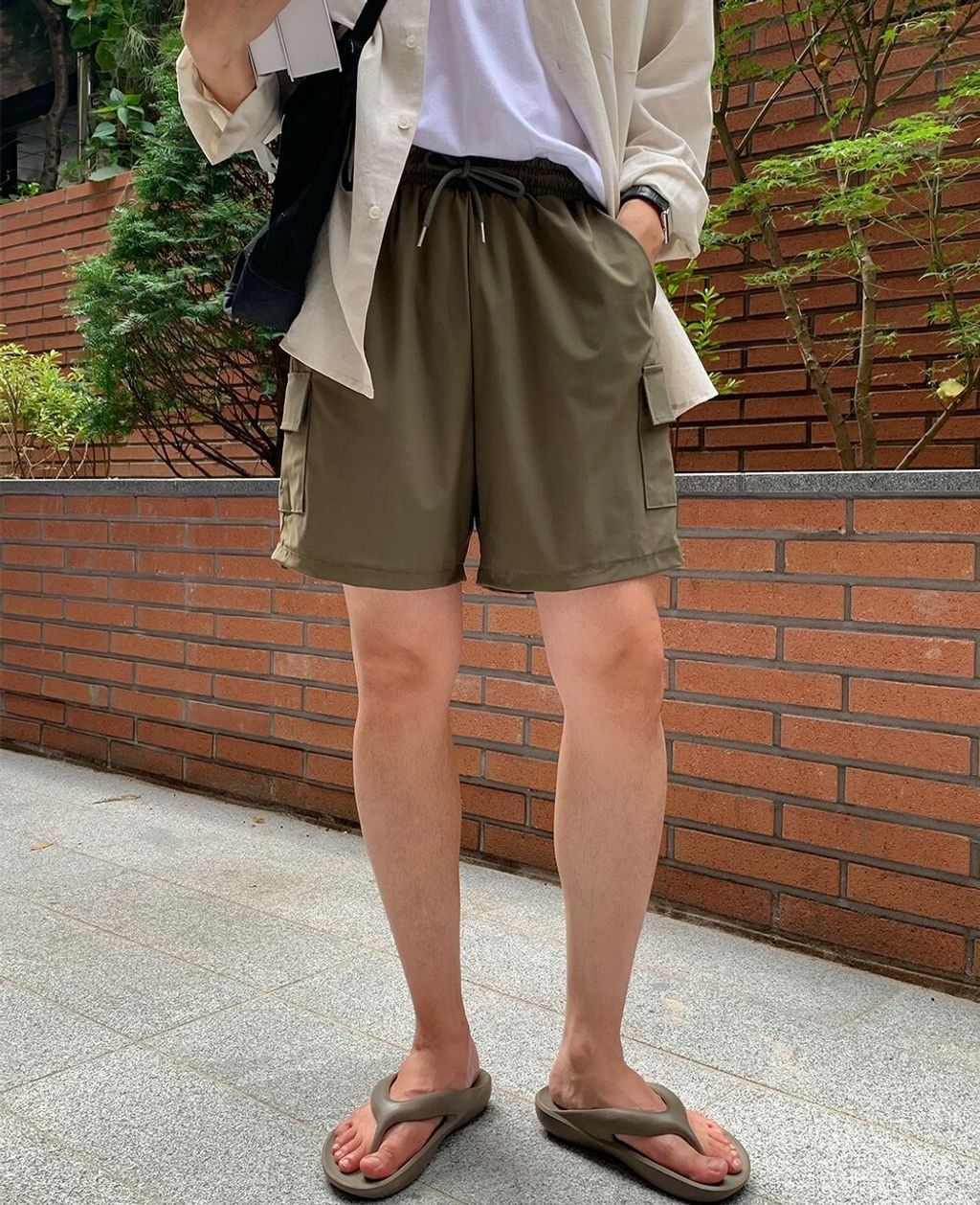 OPPAKOREA 涼感綁帶工裝短褲 (4色) (盛夏推薦!!!)