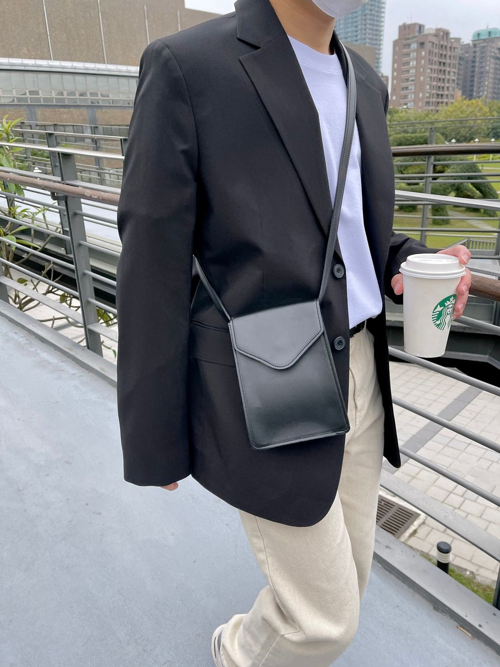 OPPAKOREA 文青的皮革斜背小包